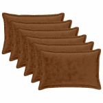 Diivanipadi 6 pcs houten helepruun 50 x 80 cm flanell