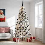 Kunstkuusk koos j&otilde;ulukuuliga 240 cm 300 led-i soe valge
