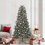 Tehisj&otilde;ulupuu roheline 210 cm pvc, plastikk ja teras