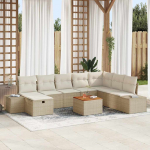 Aia diivanikomplekt padjaga 9 pcs beež pol&uuml;rooster