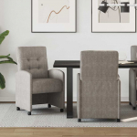 Ratastega s&ouml;&ouml;gi-toolid 2 pcs hall 57 x 67 x 98 cm kunstnahk