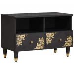 Telerikapp sahtliga must 70 x 33 x 46 cm tugev mango puu