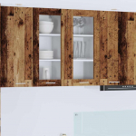 Seinakapp uksega riga 2 pcs vana puit 40 x 31 x 80 cm tehispuit