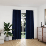 Pimendavad kardinad 2 tk konksud, samet, tumesinine, 140x225 cm