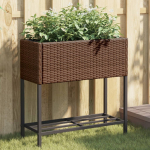 Riiuliga aia taimekast, pruun, pol&uuml;rotang