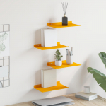 Seinariiul riiuliga 4 pcs kollane sinep 30 x 18 x 2,5 cm