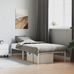 Metallist voodiraam, valge, 90 x 200 cm