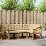 V&auml;li diivanikomplekt padjaga 4 pcs looduslik ja beež