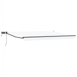 K&auml;sitsi juhitav varikatus koos led-idega valge 4,5 &times; 3 m