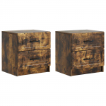 &Ouml;&ouml;lambi kapp 2 pcs suitsutatud tamm 43 x 34,5 x 44,5 cm