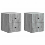Seinale kinnitatav &ouml;&ouml;tis 2 pcs hall sonoma 33 x 34,5 x 40 cm