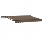 Manuaalne varikatus led-idega pruunikashall 3 x 2,5 m