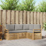 Diivanikomplektid 4 pcs valge ja helehall 190 x 130,5 x 73 cm