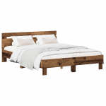 Voodi raam vana puit 140 x 190 cm tehispuit