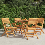 Kokkupandavad aiatoolid 4 tk, 55 x62 x 90 cm, tiikpuu