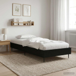 Voodi raam must tamm 80 x 200 cm tehispuit