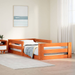 Voodiraam ilma madratsita vahapruun 80x160 cm m&auml;nnipuit
