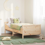Voodi raam peaga pruun 80 x 200 cm tehispuit