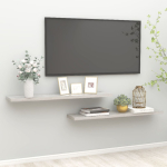 Seinariiulid 2 tk, betoonhall, 120 x 23,5 x 3,8 cm mdf