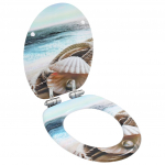 Wc prill-laud vaikselt sulguv, mdf, merekarpide disainiga