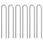 U-kujulised telgivaiad 6 tk, 41,5 cm &oslash;12 mm, tsingitud teras