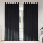 Pimendavad kardinad 2 pcs must 140 x 260 cm samet