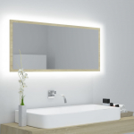 Led vannitoa peeglikapp, sonoma tamm, 100x8,5x37 cm, akr&uuml;&uuml;l