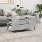 Kohvilaud, betoonhall, 102x44,5x50 cm, tehispuit