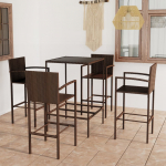 5-osaline aiabaari komplekt, pol&uuml;rotang, pruun