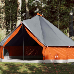 Peretelk 12 inimesele, tipi, hall ja oranž, veekindel