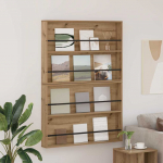 Ajakirja riiul 2 pcs k&auml;sit&ouml;&ouml;puu 100 x 12 x 70 cm tehispuit