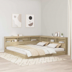 Raamatukapitsee voodi peaga sonoma tamm 180 x 200 cm tehispuit