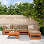 Aia lounge komplekt 7 pcs vahatatud pruun ja taupe tahke m&auml;nd