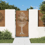 Aiav&auml;rav 85 x 175 cm corten terasest, puudisainiga
