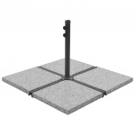 P&auml;evavarju raskusplaadid, 4 tk, hall graniit, kandiline, 100 kg