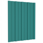 Katusepaneel 12 pcs roheline 60 x 45 cm tsingitud teras
