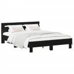 Voodi raam must tamm 140 x 190 cm tehispuit