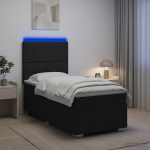Led kastivoodiga madrats led-ribadega must 100 x 200 cm kangas