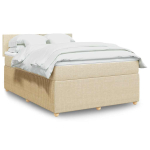 Kontinentaalvoodi madratsiga, kreemjas, 140x200 cm, kangas