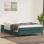 Box vedruvoodi ilma madratsita tumeroheline 140x220 cm samet