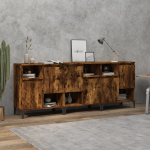 Puhvetkapid 3 tk, suitsutatud tamm, 60 x 35 x 70 cm, tehispuit