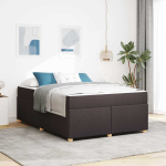 Voodi raam madratsiga tume pruun 160 x 200 cm kangas