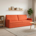 3 kohaline diivan punane oranž 220 x 81 x 82 cm korter kangas