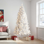 Kunstlik kokkupandav j&otilde;ulupuu 210 cm 300 led-i soe valge