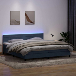 Kontinentaalvoodi madrats ja led, tumehall, 180x210 cm, samet