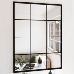 Seinapeegel, must, 80 x 60 cm, metall