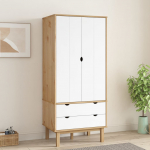 Garderoob "otta", pruun ja valge 76,5x53x172 cm, m&auml;nnipuit