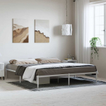 Metallist voodiraam, valge, 183x213 cm