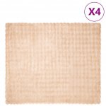 Valej&otilde;hvikaristu tekk 4 pcs beež 240 x 270 cm pol&uuml;ester