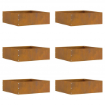 Murupiire 6 pcs rooste 40 x 40 x 13 cm terase t&uuml;&uuml;p